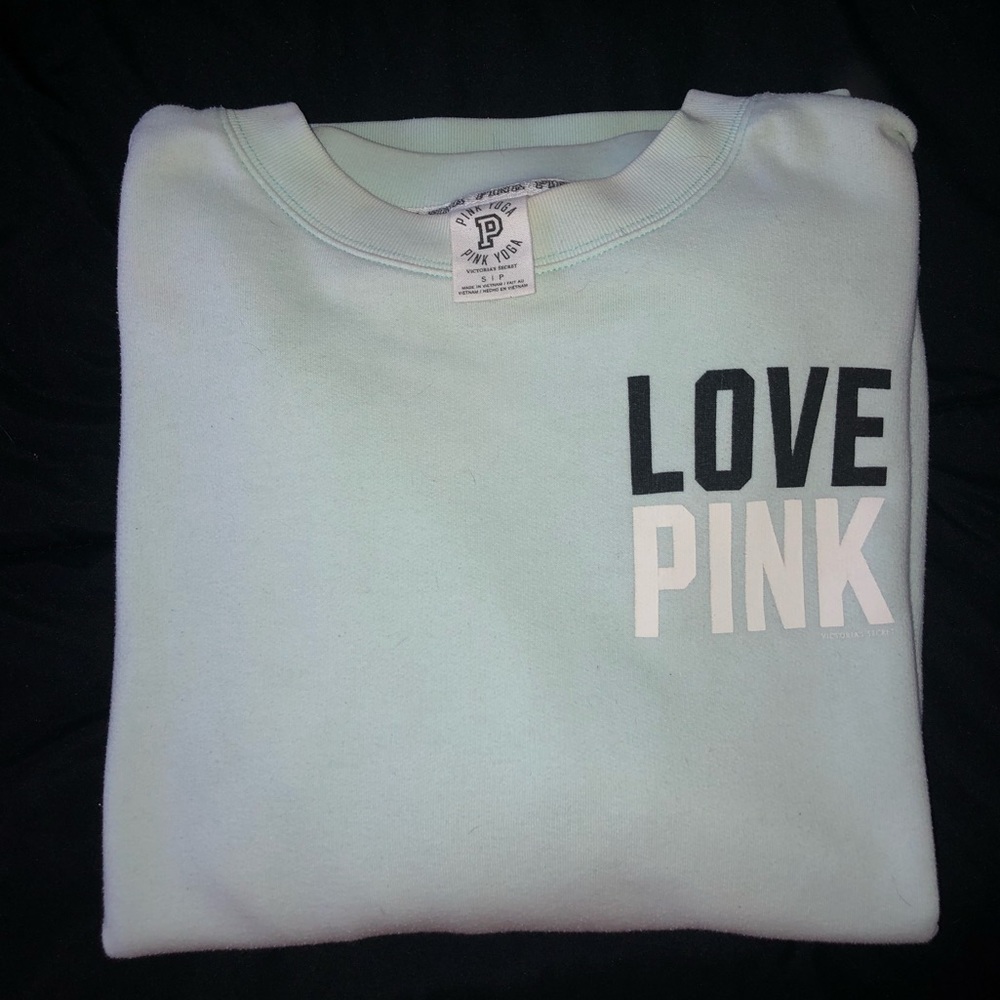 Victoria’s Secret Pink crew neck light blue small